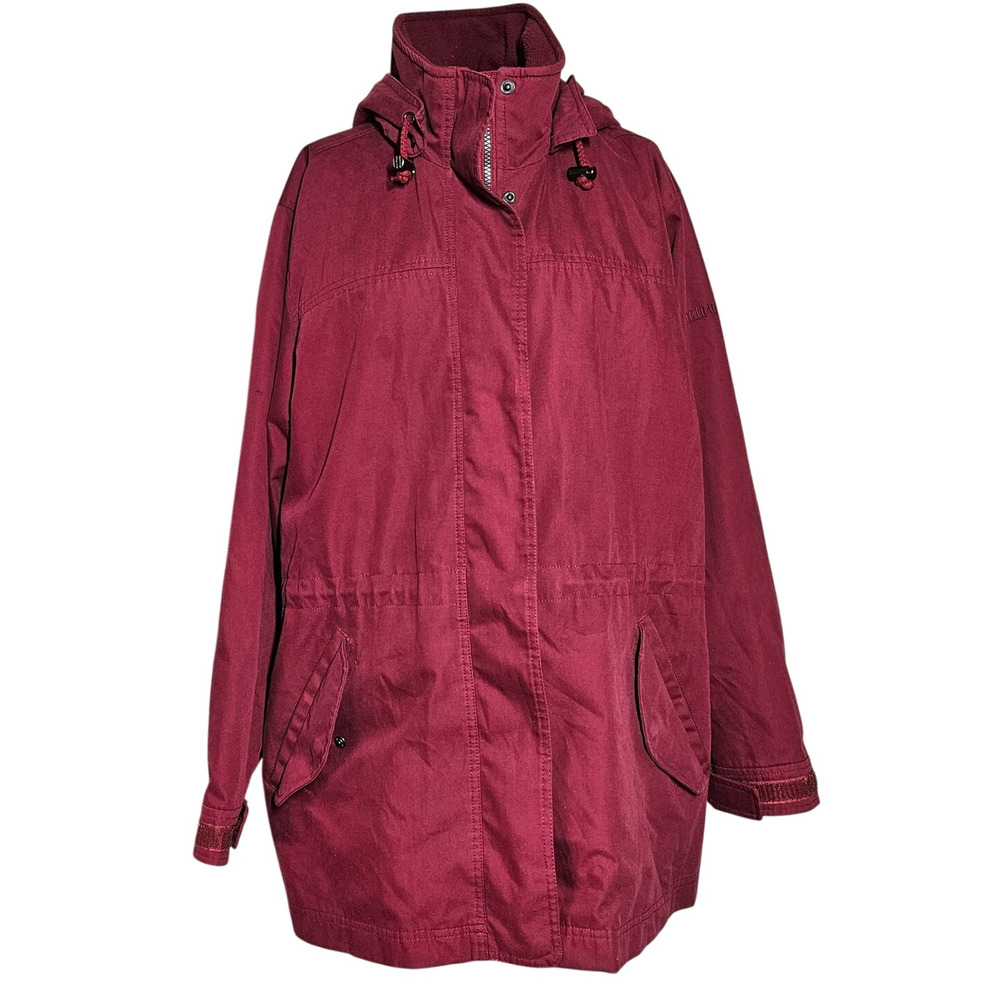 Burgendy Hooded Winter Jacket Size Medium